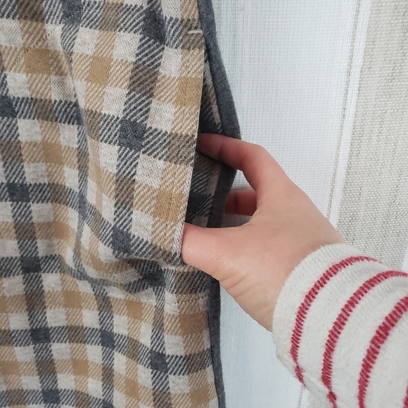 J. Jill Plaid Shift Dress Gray Tan Size Small - Picture 4 of 11